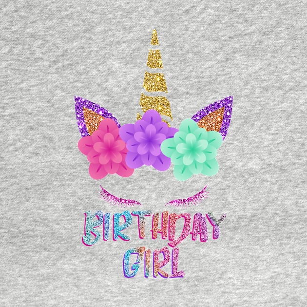 Birthday Girl Rainbow Unicorn | Born in Gift Idea by MerchMadness